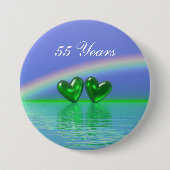 55th Anniversary Emerald Hearts Button (Vorderseite)