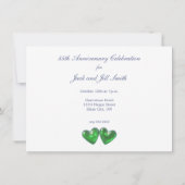 55th Anniversary Emerald Hearts Einladung (Rückseite)