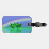 55th Anniversary Emerald Hearts Gepäckanhänger (Rückseite horizontal)