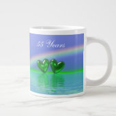 55th Anniversary Emerald Hearts Jumbo-Tasse (Rechts)