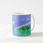 55th Anniversary Emerald Hearts Kaffeetasse (VorderseiteRechts)