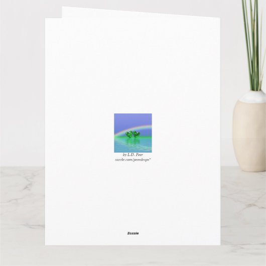 55th Anniversary Emerald Hearts Karte (Rückseite)