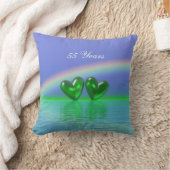55th Anniversary Emerald Hearts Kissen (Decke)