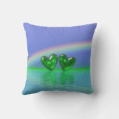 55th Anniversary Emerald Hearts Kissen (Rückseite)