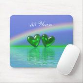55th Anniversary Emerald Hearts Mousepad (Mit Mouse)