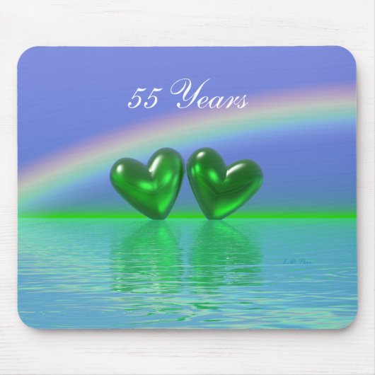 55th Anniversary Emerald Hearts Mousepad (Vorne)