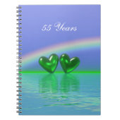 55th Anniversary Emerald Hearts Notizblock (Vorderseite)