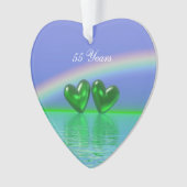 55th Anniversary Emerald Hearts Ornament (Vorderseite)