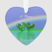 55th Anniversary Emerald Hearts Ornament (Vorderseite)