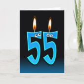 55th Birthday Candles Karte (Vorderseite)