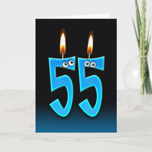55th Birthday Candles Karte (Vorderseite)