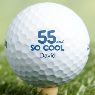 55th Birthday Classic 55 and So Cool Blue Golfball