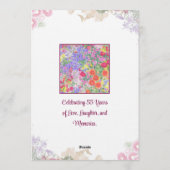 55th Birthday Party - Blush Bloom Floral 55 Years Einladung (Rückseite)
