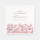 55th Birthday Pink Carnation January Birth Flower Serviette (Vorderseite)