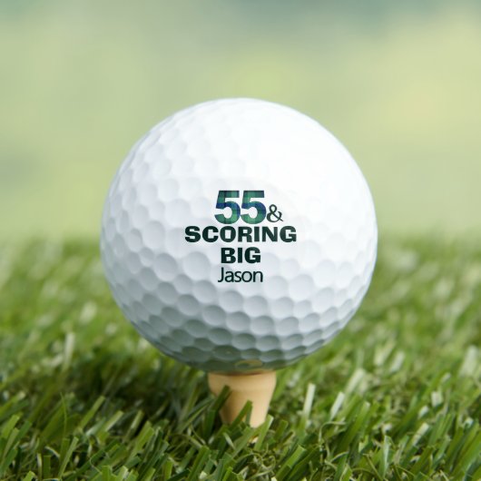 55th Birthday Scoring Big Custom Cool Gift Golfball (Insitu T-Shirt)