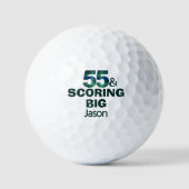 55th Birthday Scoring Big Custom Cool Gift Golfball (Vorderseite)