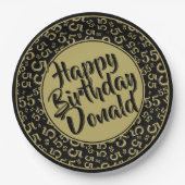 55th Black/Gold Random Number Pattern Pappteller (Vorderseite)