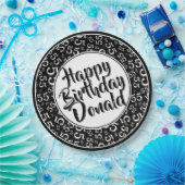 55th Black/White Random Number Pattern Pappteller (Party)