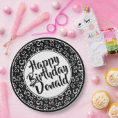 55th Black/White Random Number Pattern Pappteller (Party)