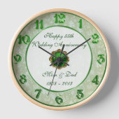 55th Wedding Anniversary Clock Uhr (Vorderseite)