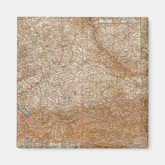 5657 Süddeutschland, Österreich Magnet (Vorne)