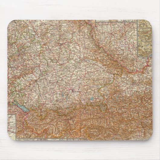 5657 Süddeutschland, Österreich Mousepad (Vorne)