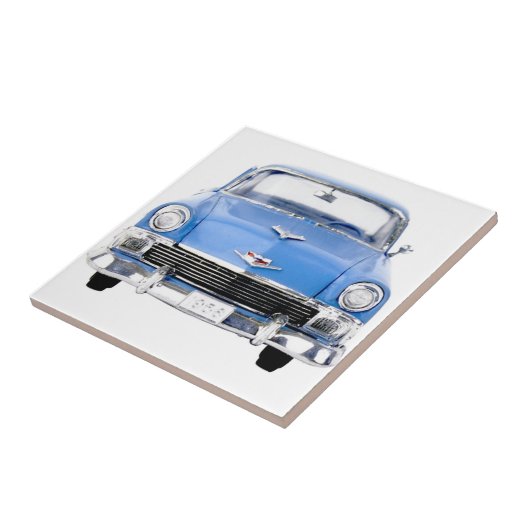 56 Blue Chevy Tile Fliese (Seite)