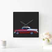 '56 CHEVY BEL AIR CLOCK QUADRATISCHE WANDUHR (Zuhause)