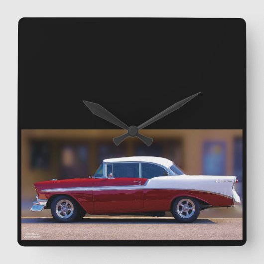 '56 CHEVY BEL AIR-UHR QUADRATISCHE WANDUHR (Vorderseite)