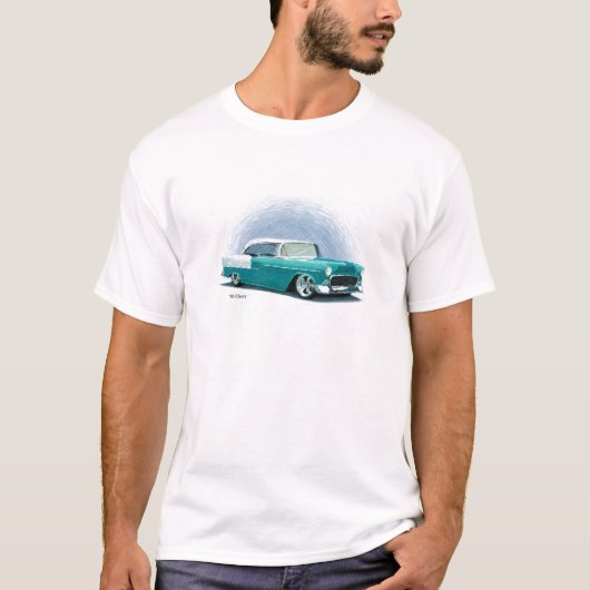 '56 Chevy Illustration Türkis T - Shirt (Vorderseite)
