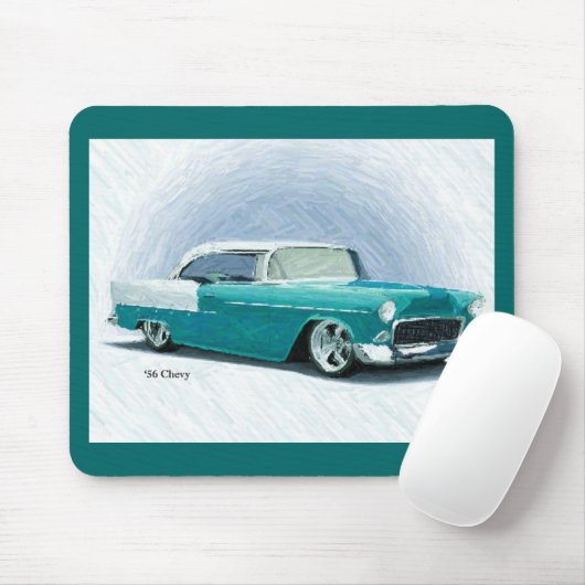 '56 Chevy - Türkis Digital Art Mousepad (Mit Mouse)