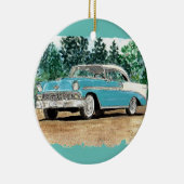 56 Chevy Watercolor Keramikornament (Rechts)
