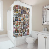 56 FotoCollage - Modernes Minimal Weiß Duschvorhang (Beispiel)