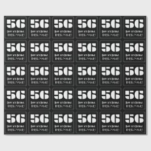 56. Geburtstag: Art Deco inspiriertes Aussehen "56 Geschenkpapier