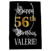 56. Geburtstag ~ Extravagantes Drehbuch; Imitate G Mittlere Geschenktüte (Vorderseite)