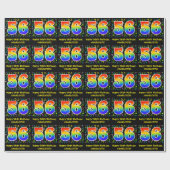 56. Geburtstag: Farbige Musiksymbole, Regenbogen 5 Geschenkpapier (Flach)