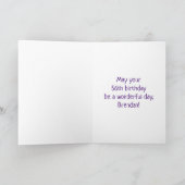 56. Geburtstag: Farbige Musiksymbole + Regenbogen Karte (Innenseite)