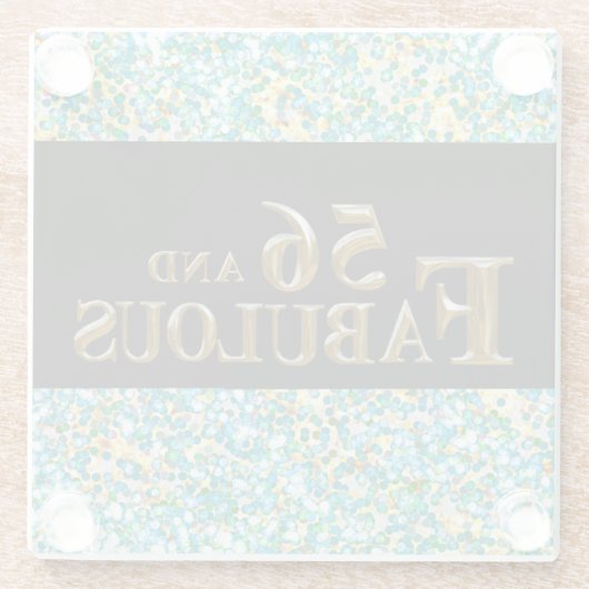 56. Geburtstag Glasuntersetzer (Rückseite)