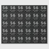 56. Geburtstag: Kunst-Deko inspirierter Blick "56" Geschenkpapier (Flach)