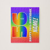 56. Geburtstag — mehrfarbiges Regenbogenmuster "56 Puzzle (Vertikal)