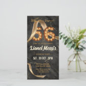 56. Geburtstag: Mobile Einladung (Stehend Vorderseite)