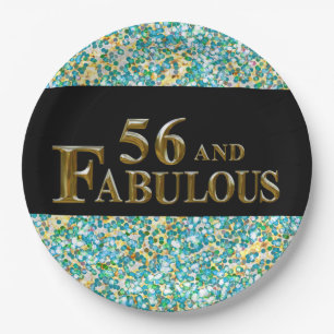 56. Geburtstag  Pappteller