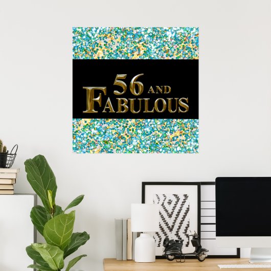 56. Geburtstag Poster (Heimbüro)