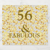 56. Geburtstag Schaumweinetikett (Einzelnes Label)