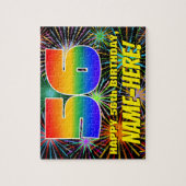 56. Geburtstag: Spaß, bunte feierliche Feuerwerke Puzzle (Vertikal)