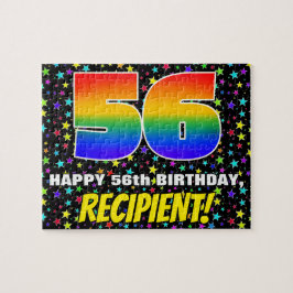 56. Geburtstag — Spaß, farbenfrohe Sternenweltenmu Puzzle