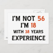 56. Geburtstagsdesigns Postkarte (Vorne/Hinten)