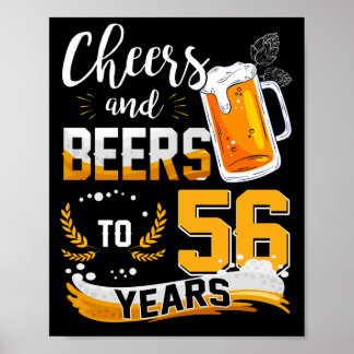 56. Geburtstagsfeier Cheers & Biers bis 56 Jahre Poster
