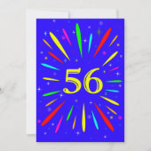 56. Geburtstagsparty Einladung Explosion (Vorderseite)