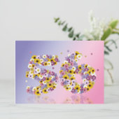 56. Geburtstagsparty mit Blumenbriefen Einladung (Stehend Vorderseite)